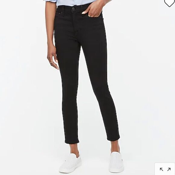 J. Crew Factory Petite 9" mid-rise black skinny jean in signature stretch - Picture 5 of 7